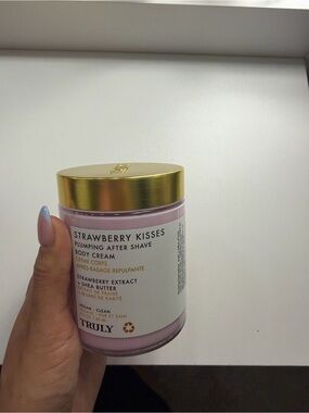 TRULY Strawberry Kisses Body Cream - Pink Jar with Gold Lid